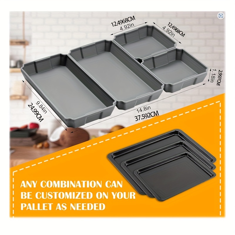 Silicone Baking Sheet Pan Dividers Reusable Nonstick Bakeware Set, Premium  Sturd