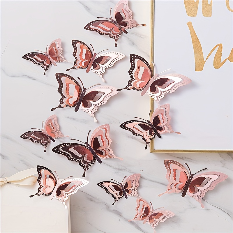 3D Butterfly Stickers Cake Party Wall Decorations Butterfly 