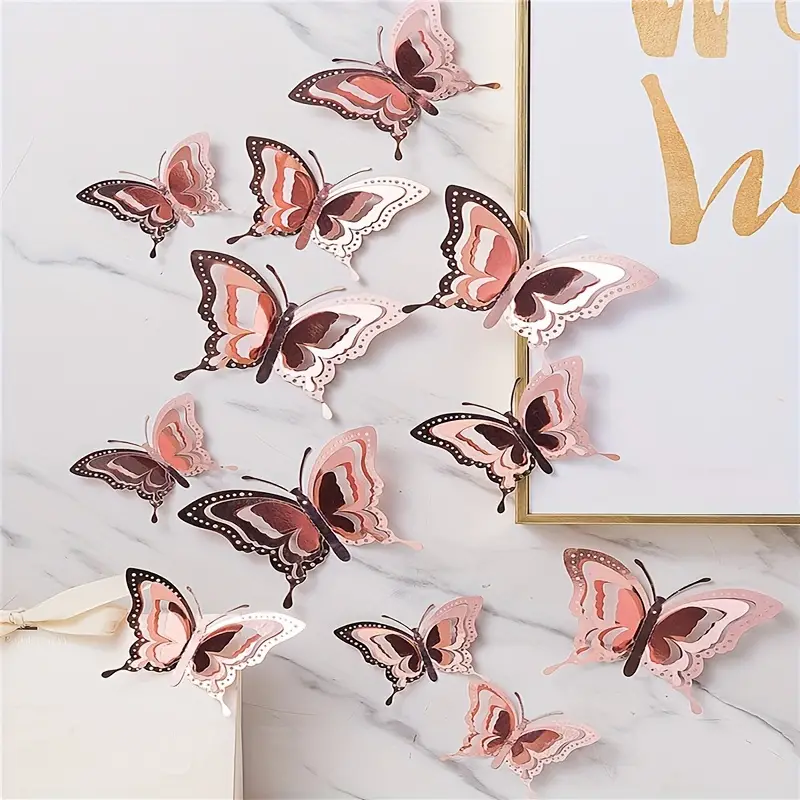 3d Paper Butterfly Wall Decor Butterfly Decorations For - Temu
