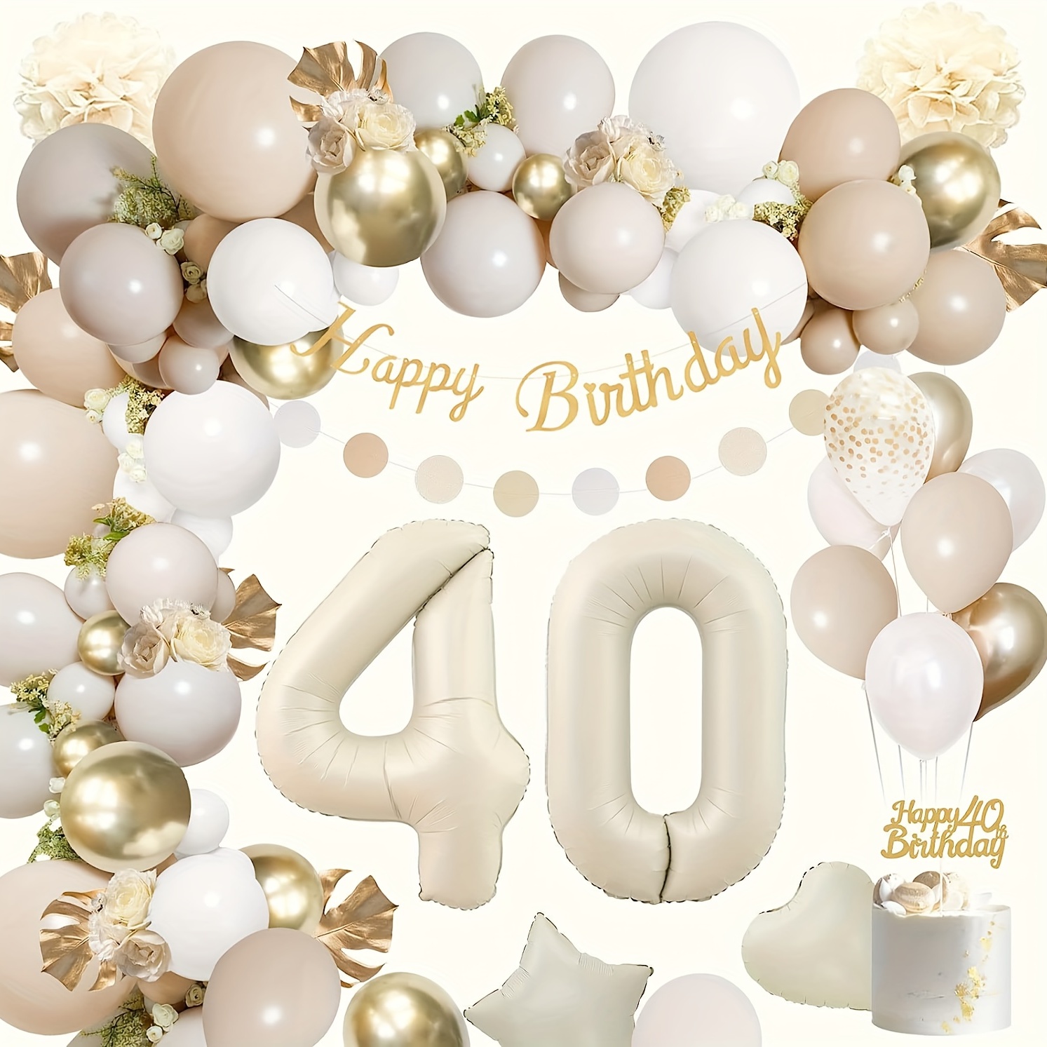 CENTRO DE MESA DEL 40 CUMPLEAÑOS, Saludos a los 40 años, Envejecido a la  perfección, Cumpleaños de las damas, Cumpleaños de la mujer, Decoraciones  de la fiesta número 40, Rosa, Oro -  México