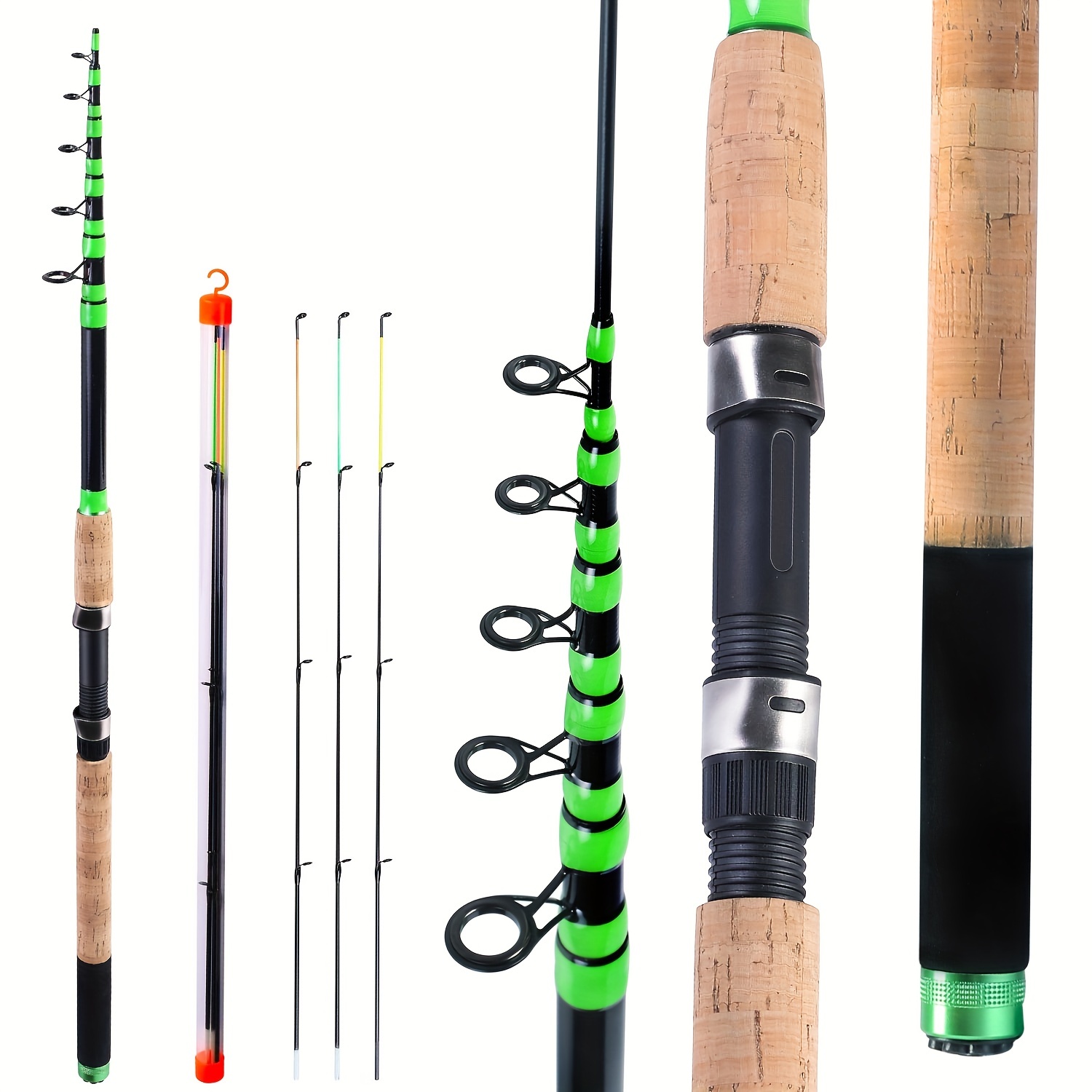 Sougayilang Telescopic Fishing Rod 3.0M-141.73inch9.8Ft-11.6Ft Spinning  Fishing Rod Portable Travel Fishing Pole For Carp Saltwater Freshwater  Fishing
