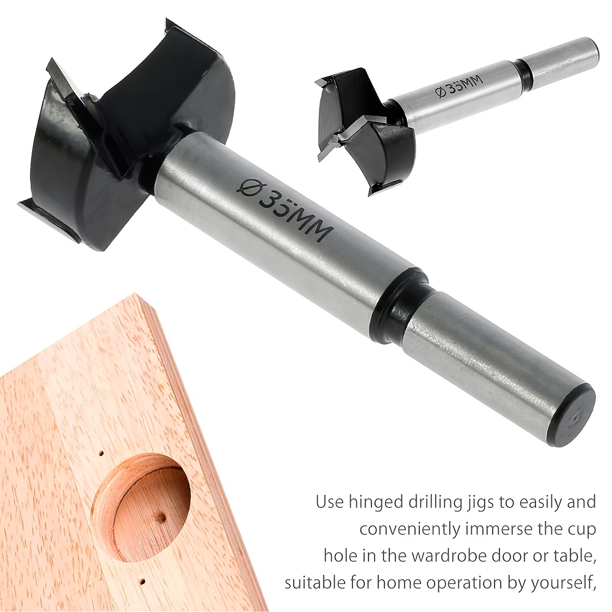 EXQST 35mm Hidden Zipper Jig, Door Cabinet Hinge Jig, Hidden Zipper Jig,  Locator Drill Guide Punch for DIY Woodworking