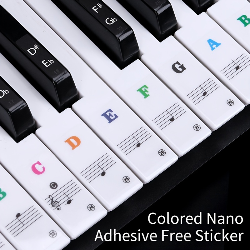 Removable Piano Keyboard Note Labels Reusable Silicone Piano - Temu