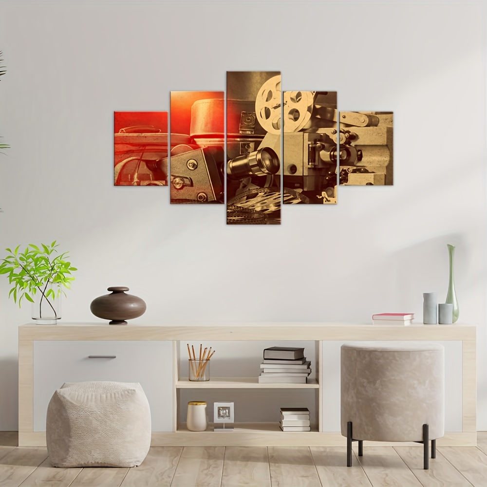 Canvas Wall Art Movies Equipment Pictures Film Camera Paintings Movies Room  Brown Artwork For House Modern Cinema Decor Giclee Wooden Posters And  Prints Gift Unframed - Temu United Arab Emirates
