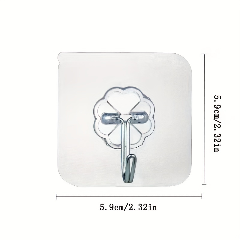 10pcs Seamless Adhesive Hook Bathroom Wall Hanging