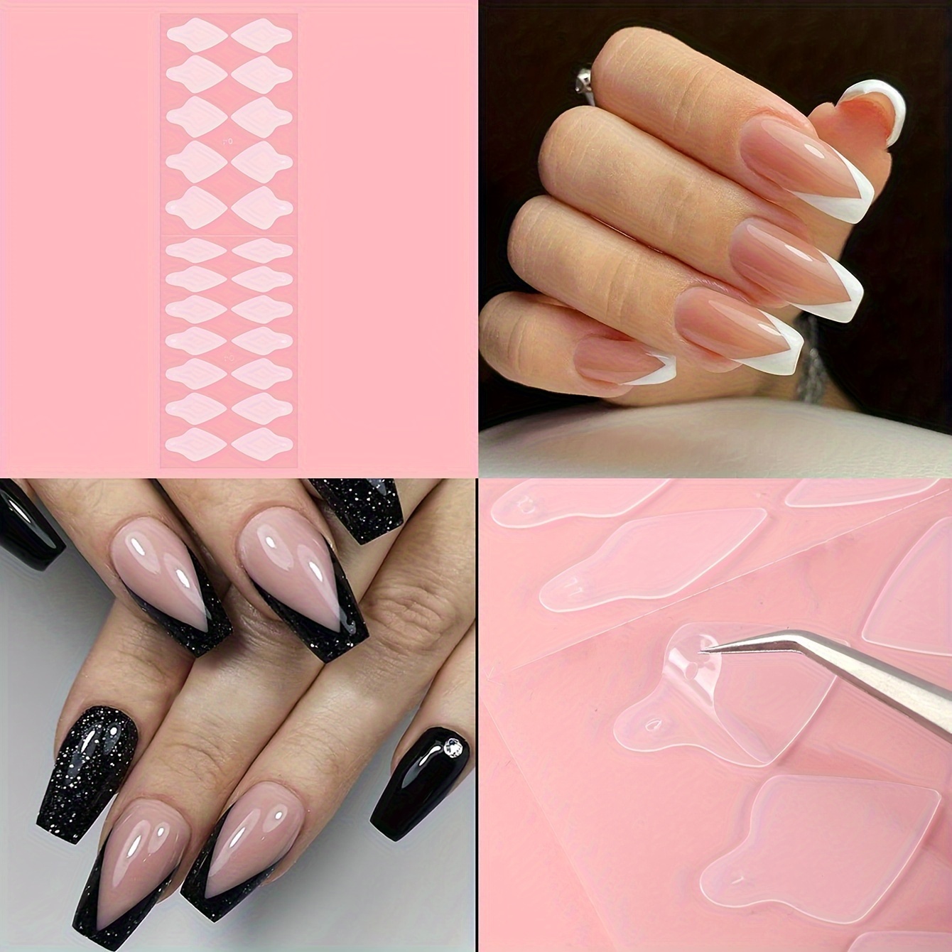 Acrylic Gel Manicure Extension Tool Nail Art Tip Shape Guide - Temu