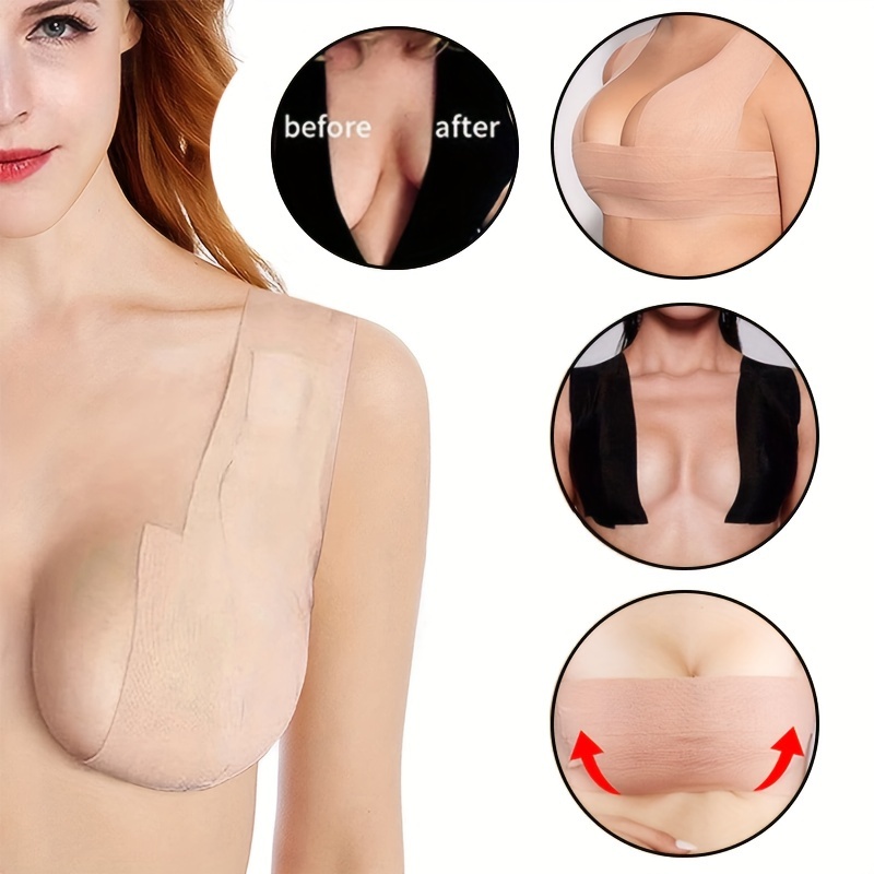 Boob Tape for Women Invisible Bra Nipple Cover Adhesive Push Up Breast Lift  Tape