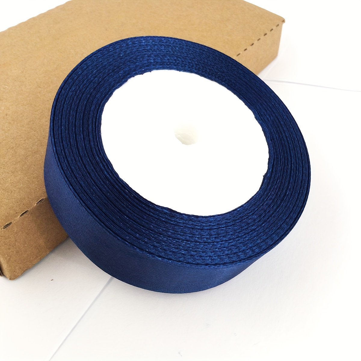 Navy Blue Satin Ribbon 1 Inch x 25 Yards, Solid Color Polyester Fabric  Ribbon for Gift Wrapping, Crafts, Bows Making, Wreaths, Sewing Projects,  Baby