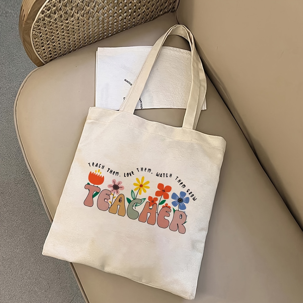 Borsa Trasparente In PVC, Borsa Tote Con Stampa Di Lettere, Borsa