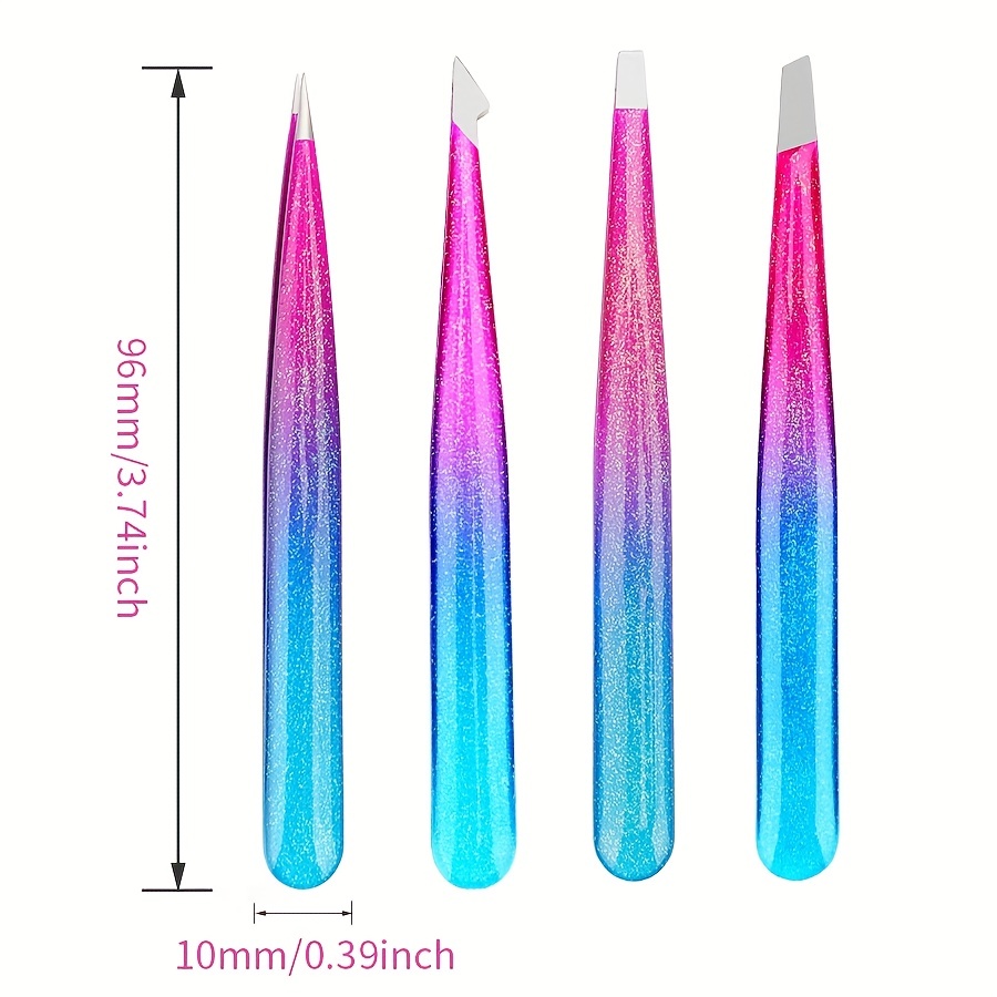 Professional Stainless Steel Eyebrow Tweezers for Precision Hair Removal