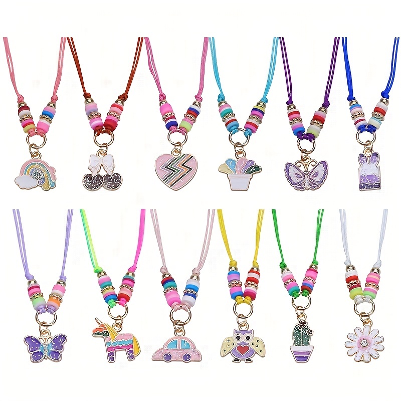 Mignon collier pour enfants set nœud perles collier noël cadeaux de la  journée des enfants pour les filles