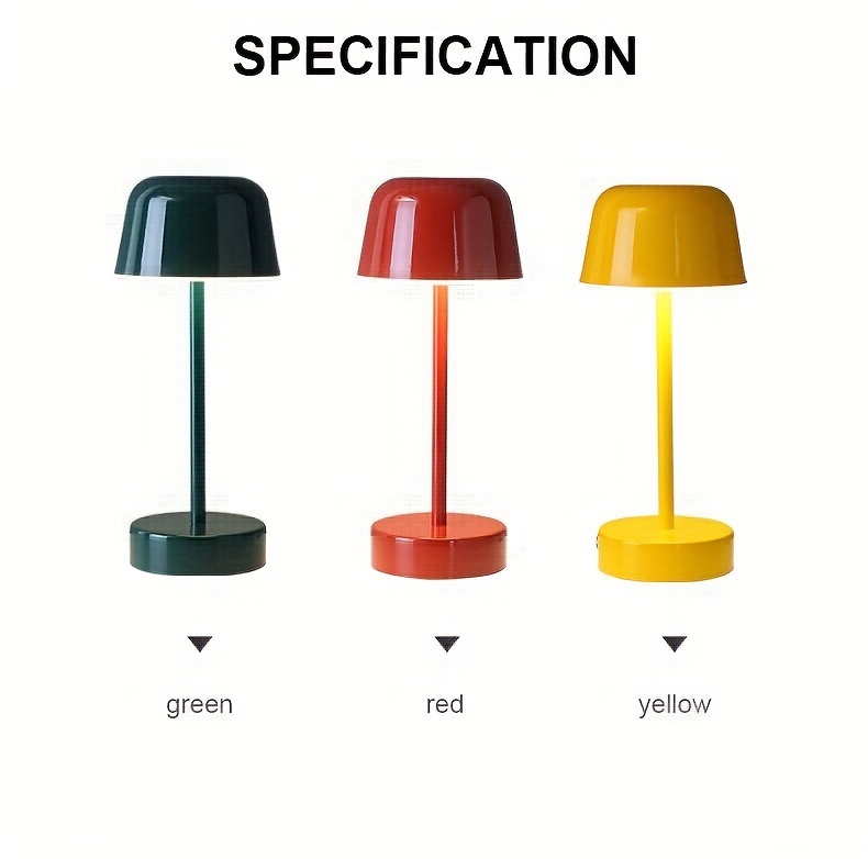 El Contente Retractable LED Touch Lamp Folding Telescopic Night Light Lantern Table Lamp - Red