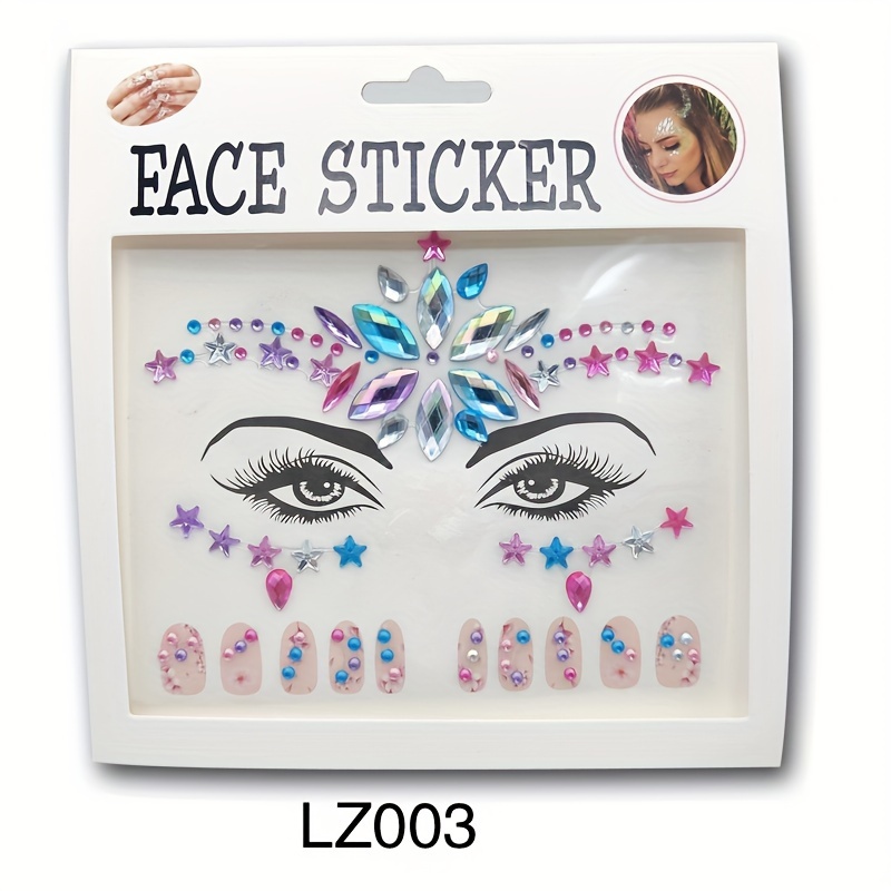 Pretty Girl Cosmetics, Mardi Gras Face Sticker