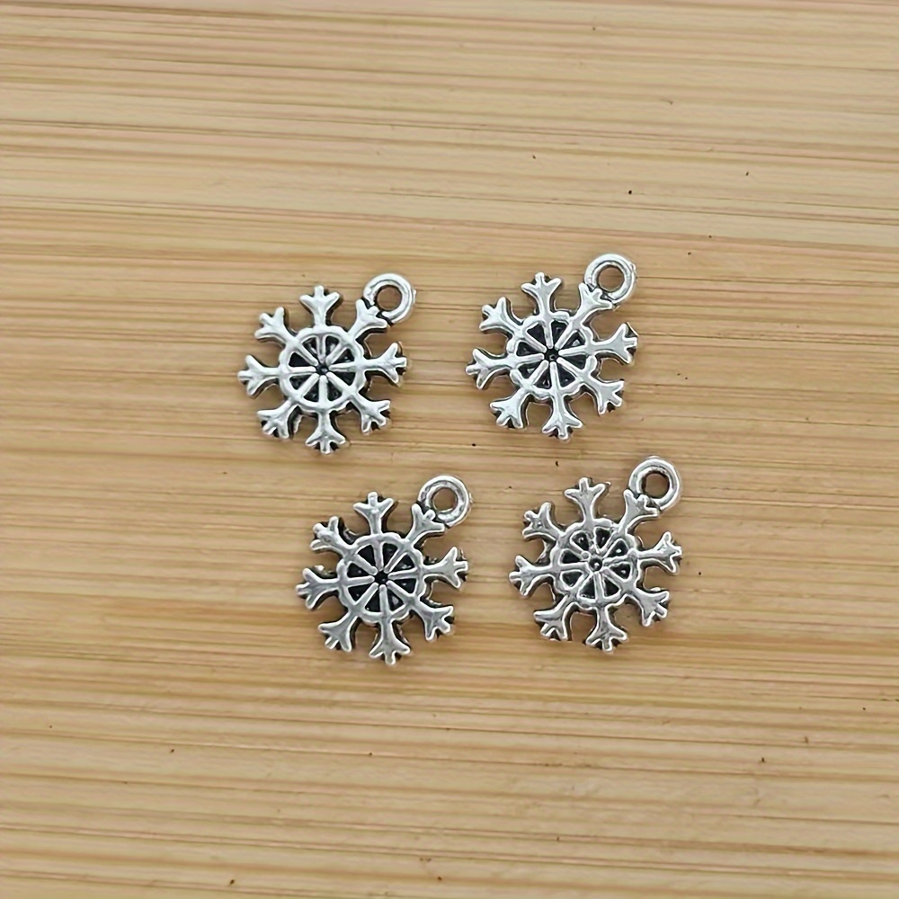 Zinc Alloy Snowflake Charms Pendants Diy Necklace Bracelet Jewelry Making  Supplies Christmas Ornament - Temu