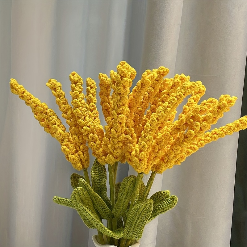 1pc Weizenohr Häkelnadel Simulation Blumenstrauß, Handgewebte