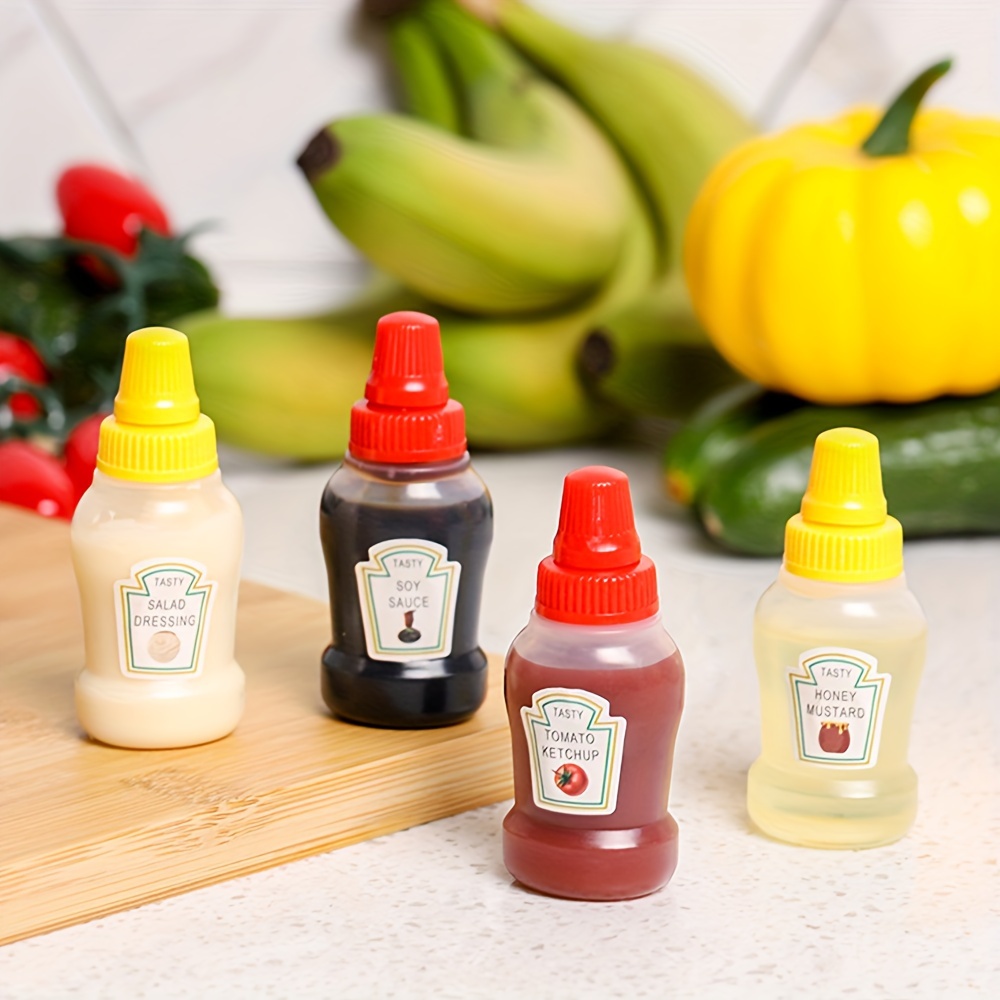 12 Pack 8oz Food Safe Squeeze Bottles Condiment Ketchup Mustard Oil Salt Squirt, White