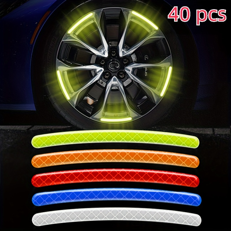 Car Wheel Hub Reflector Tire Warning Sticker 3d Stereo - Temu