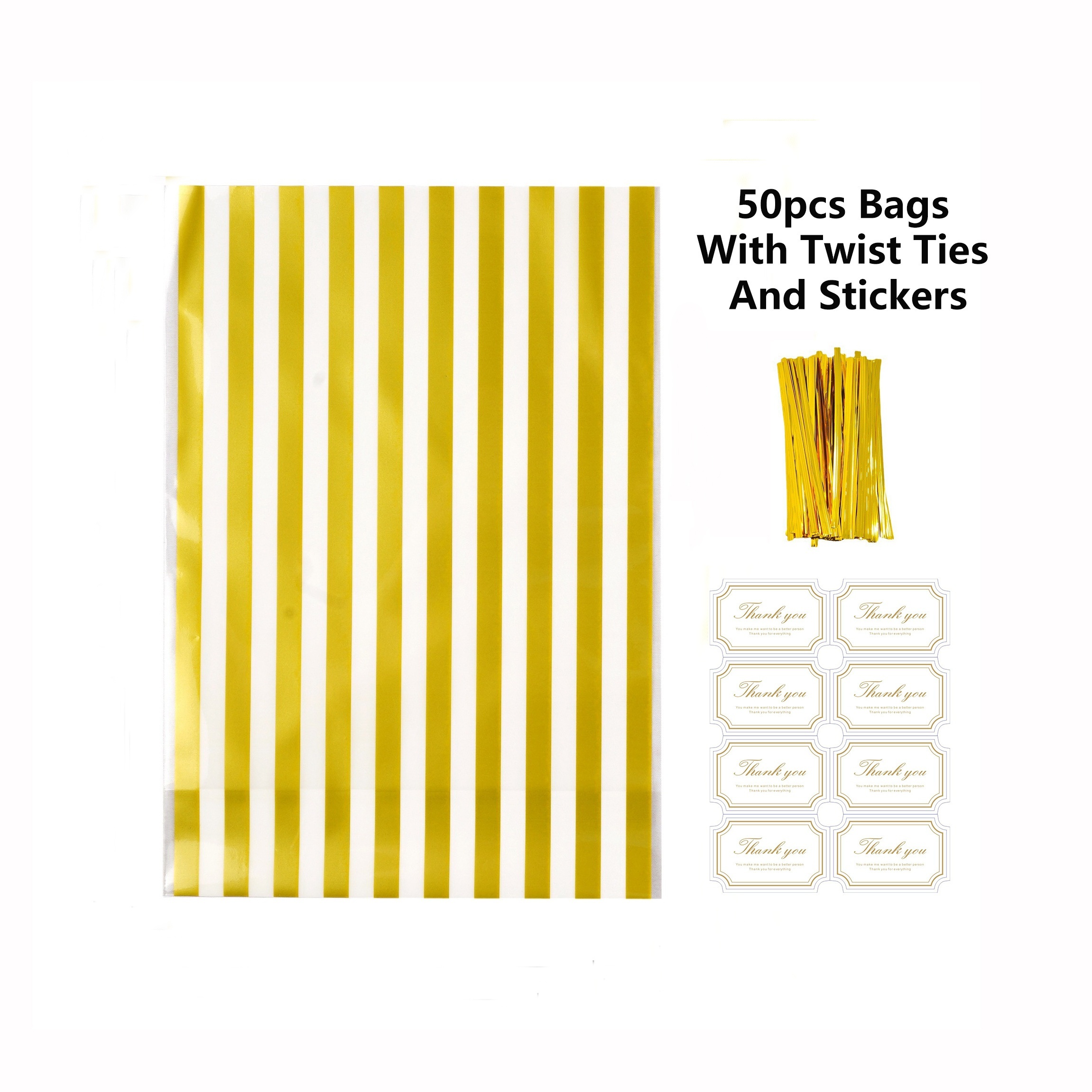 100Pcs Cellophane Bags 12x16 Clear Plastic Bags with 100Pcs Twist Ties  for Gifts, Party Favors Packaging