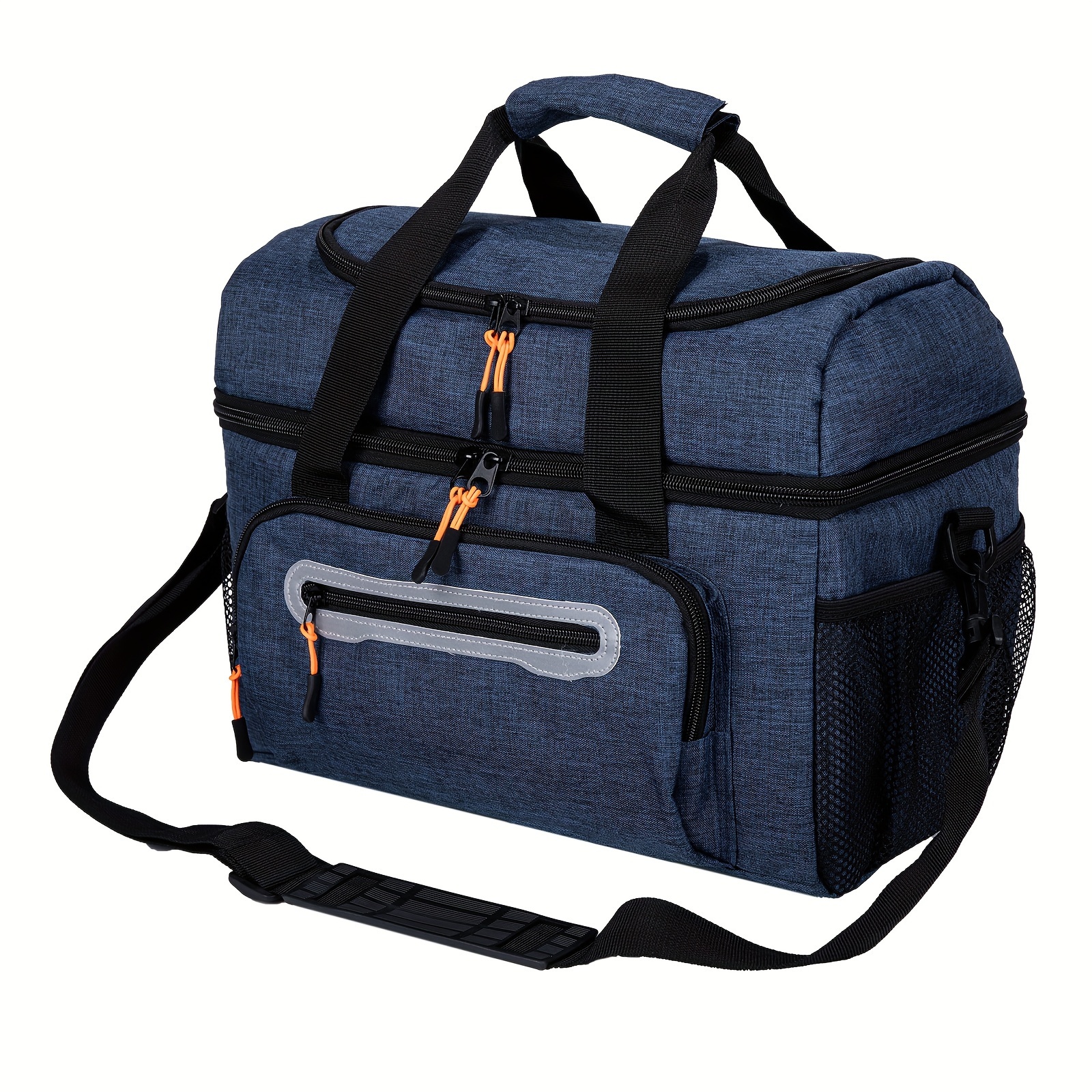 Image of Blue Cooler Bag, Everyday Lunch Bag, Picnic Insulated Bag, Lunchbox Bag Non-food Contact