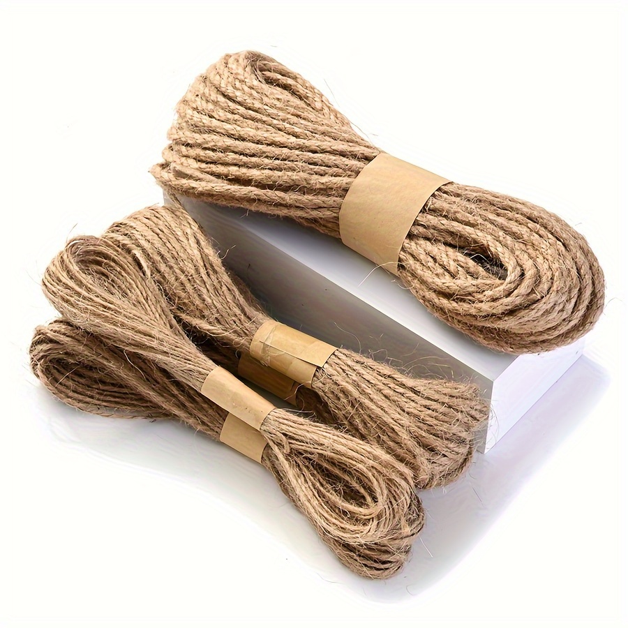 Natural Jute Twine Durable Industrial Packing Materials Heavy Duty Natural Brown Twine Jute Rope/String 328ft/100M for Arts Crafts & Gardening