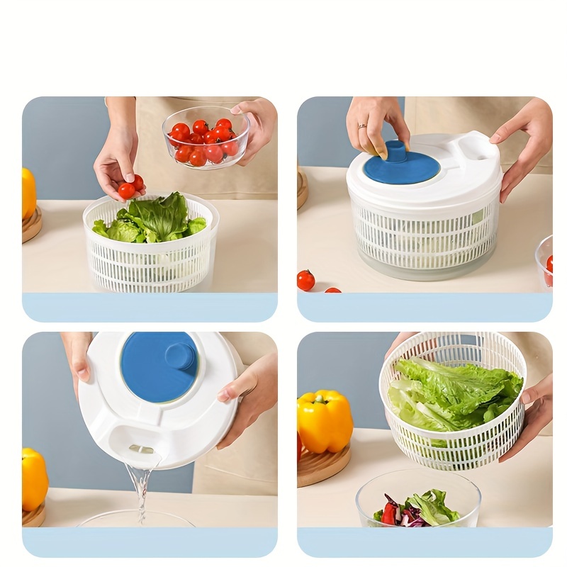 Salad Spinner Vegetable Dryer Manual Lettuce Dryer Easy Spin - Temu