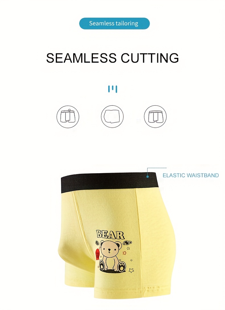 Cotton Boxer Seamless Shorts With Cute Cartoon Bear Design For Men Mid Rise  Youth From Acadiany, $16.96