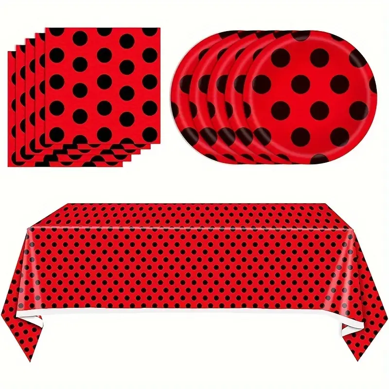 Red And Black Birthday Party Decorations Bug Party - Temu