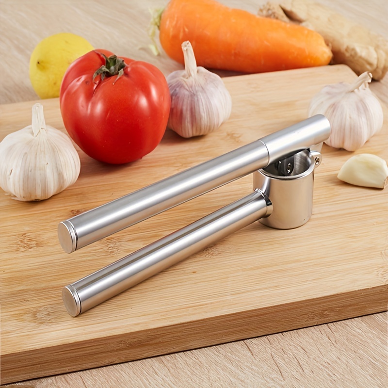 Metal Garlic Press Manually Crusher Handheld Ginger Kitchen - Temu