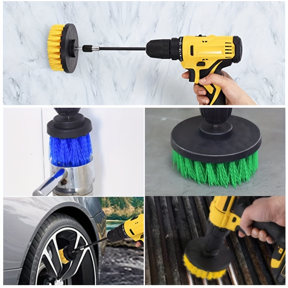 4pack Black Extended Long Drill Brush Power Scrubber Cleaning