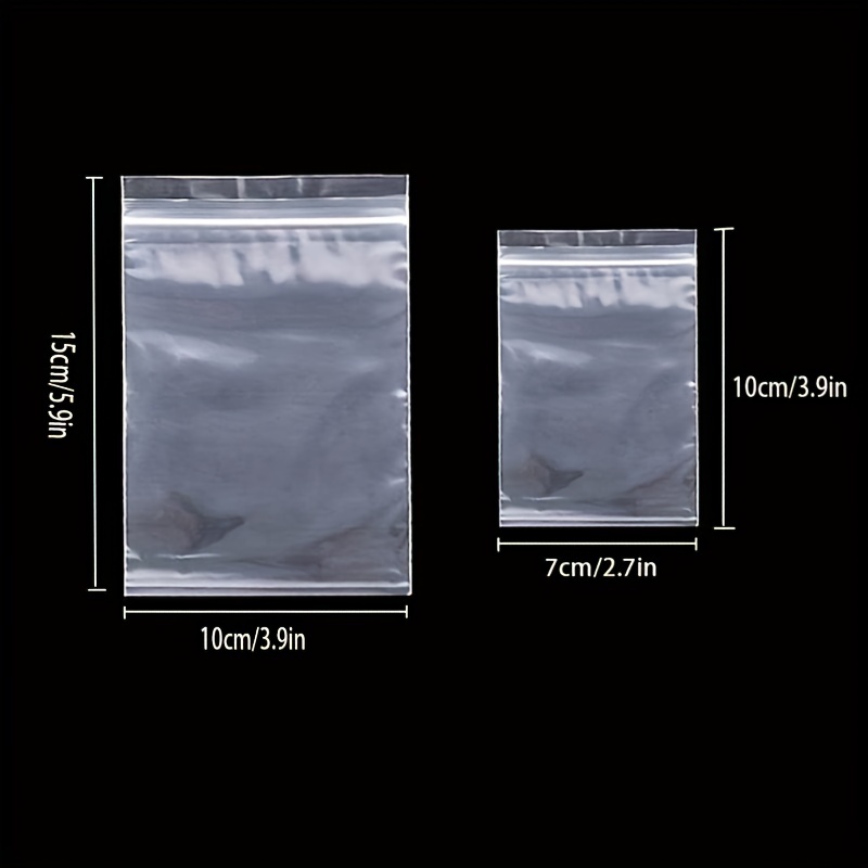 Transparent Plastic Bags With Resealable Ziplock Bags To - Temu