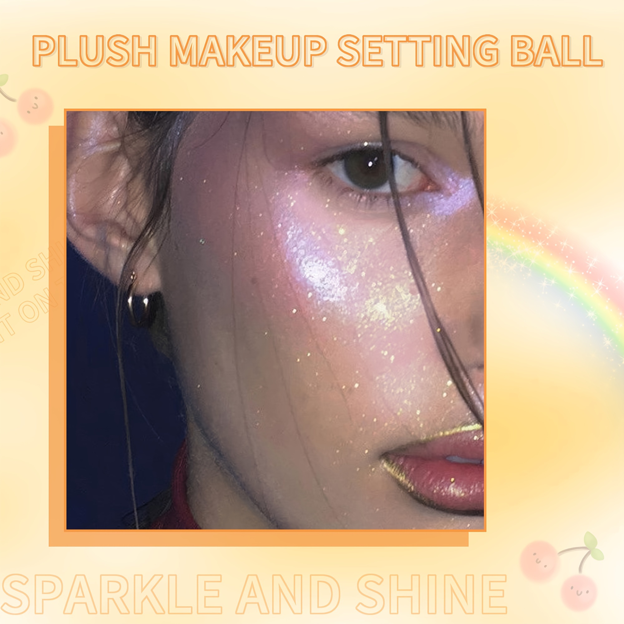 Highlighter Body Glitter Setting Powder Ball, Sweet And Fluffy Glitter  Ball, Highlight Oil Control Long Lasting Loose Powder Ball, Brighten  Collarbon