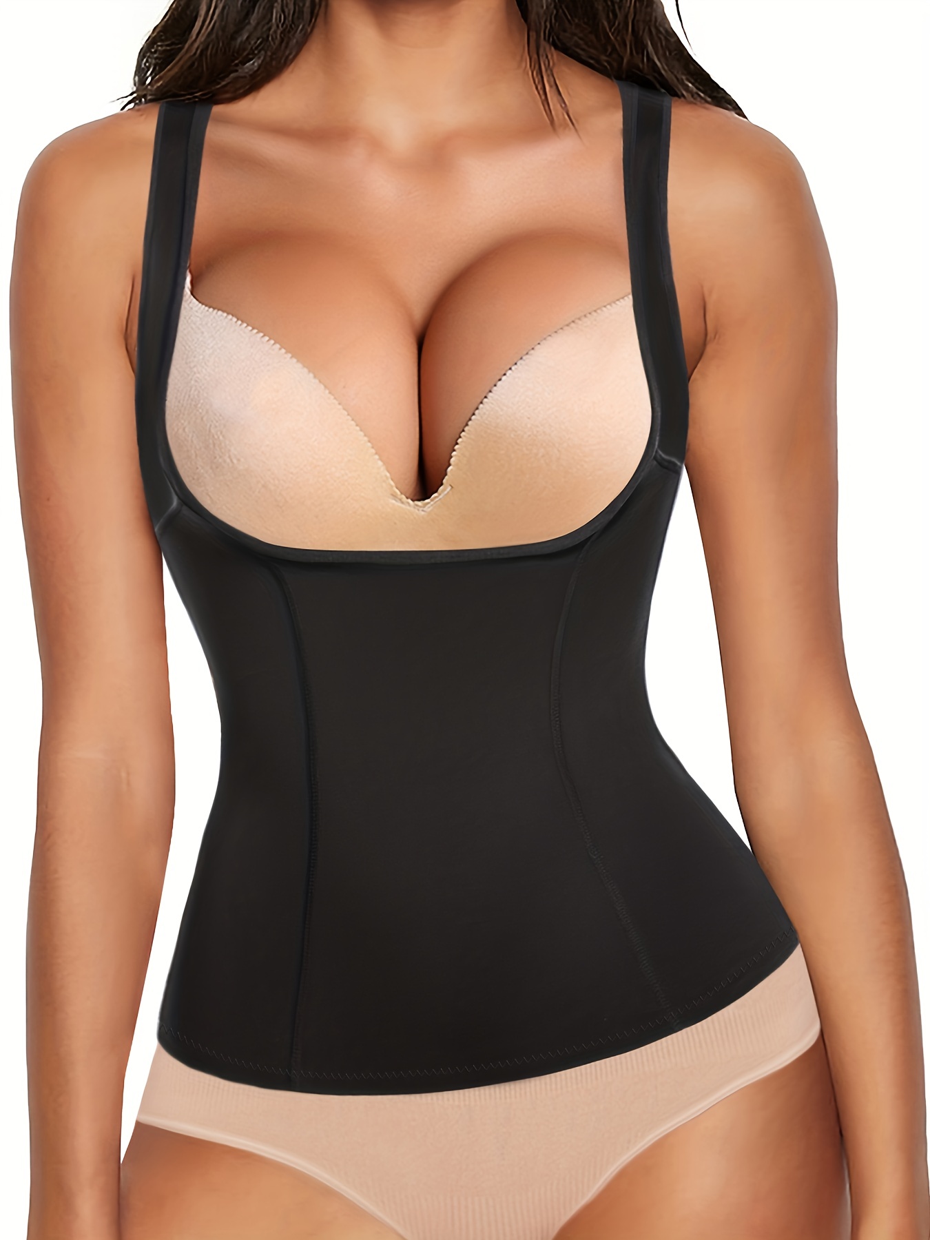 Seamless Solid Shaping Cami Tops Tummy Control Slimmer Top - Temu Canada