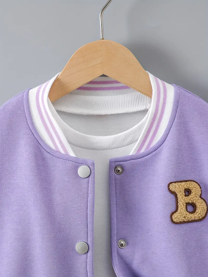 New Letter Long Sleeve Short Color Matching Jacket New Letter Long Sleeve Short Color Matching Jacket
