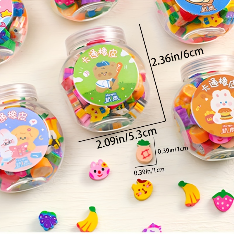 Cute Animal Fruit Mini Erasers - Perfect School Supplies & Prizes For  Students Classrooms!