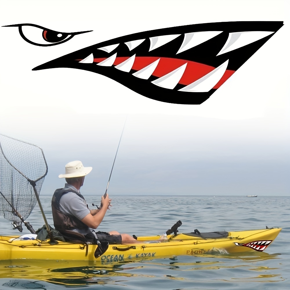 Reflective Shark Teeth Sticker Car Kayak Canoe Fishing Boat - Temu