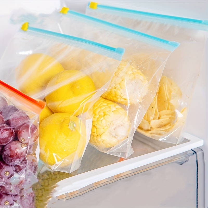 Reusable Food Storage Bags, Stand Up Ziplock Bags, Leakproof Freezer Bpa  Free Food Organizer Bags, Airtight Bags For Meat Fruit Vegetables Snacks,  Durable And Space Saving, Kitchen Accessories - Temu