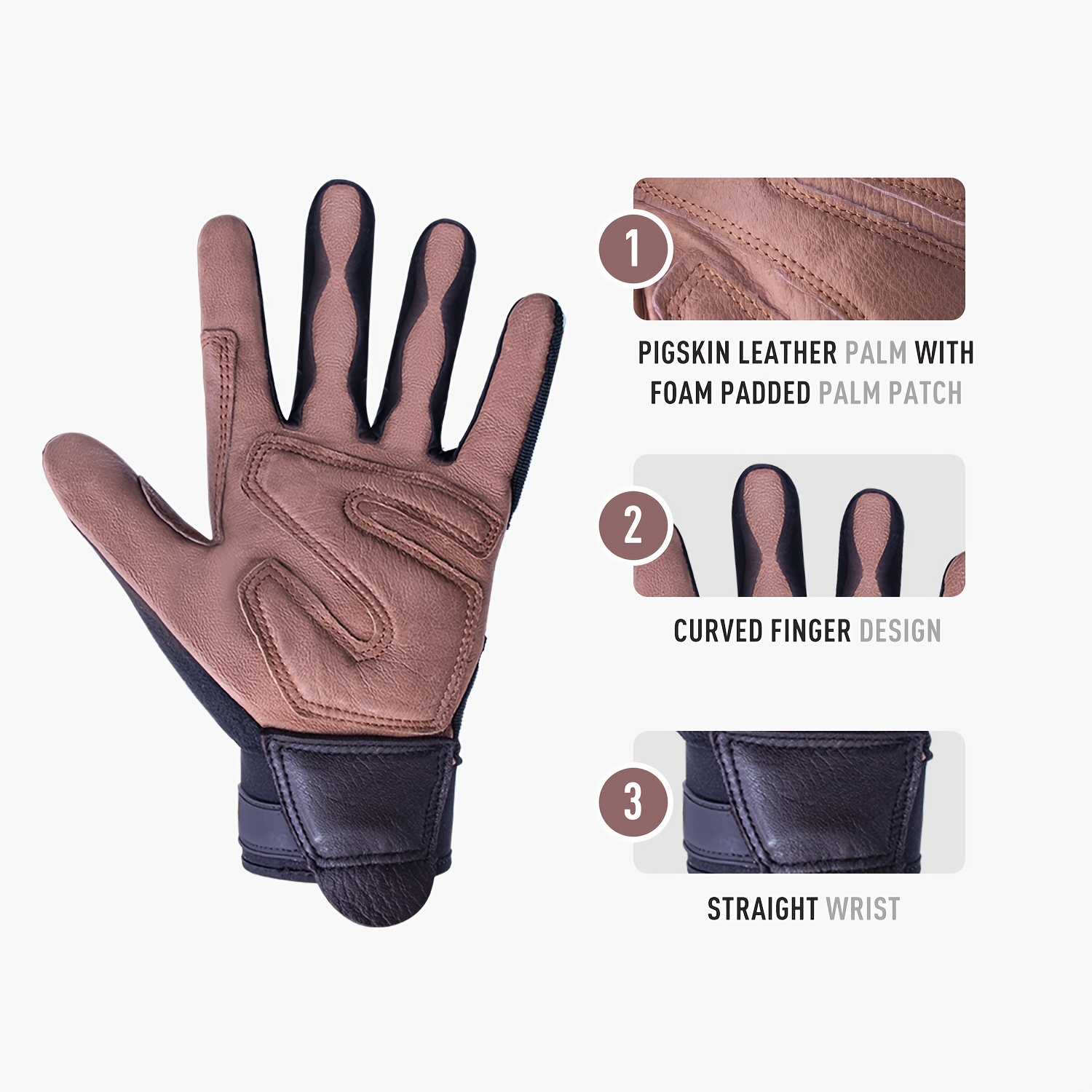 Vgo 1 par de guantes para motosierra,Guantes de trabajo de seguridad, Guantes mecánicos, cuero sintético, 12 capas de protección para motosierra  (SL9772CSCT) : : Bricolaje y herramientas