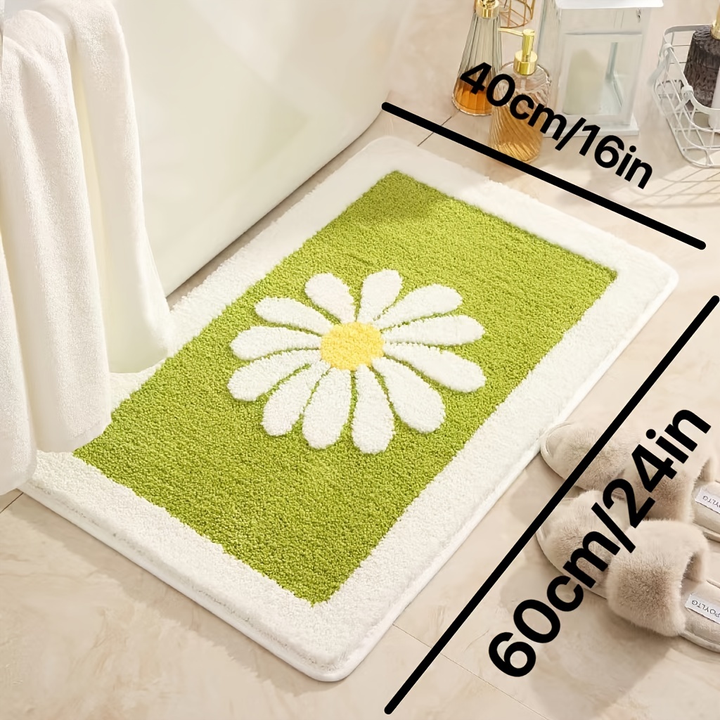 Soft Bath Mat Bathroom Absorbent Shower Rug Microfiber Floor Carpet  Non-slip