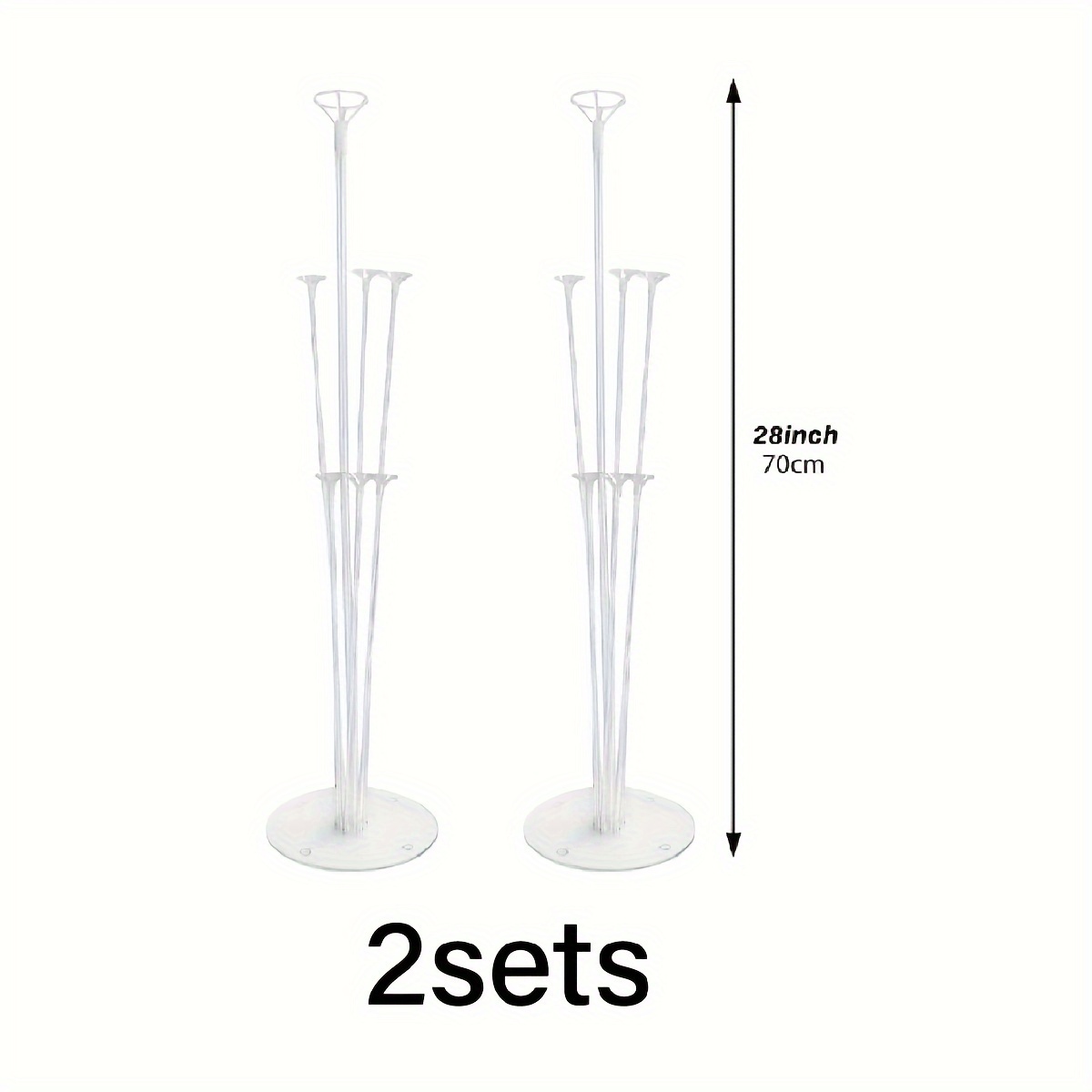 Juego de 2 soportes de columna para globos, soportes ajustables de arco de  globos de 7 pies con bases para piso, kit de montaje de pilar de torre de