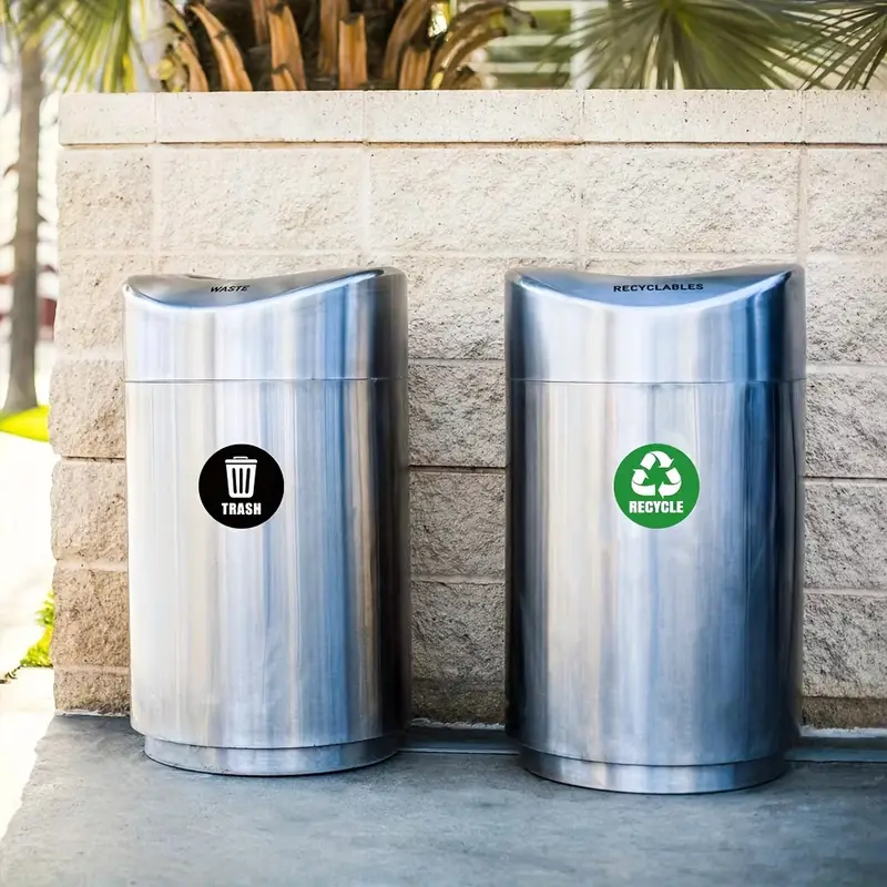 6 Stück Mülltonnenetiketten Mülltrennungsschilder Recycling - Temu Germany