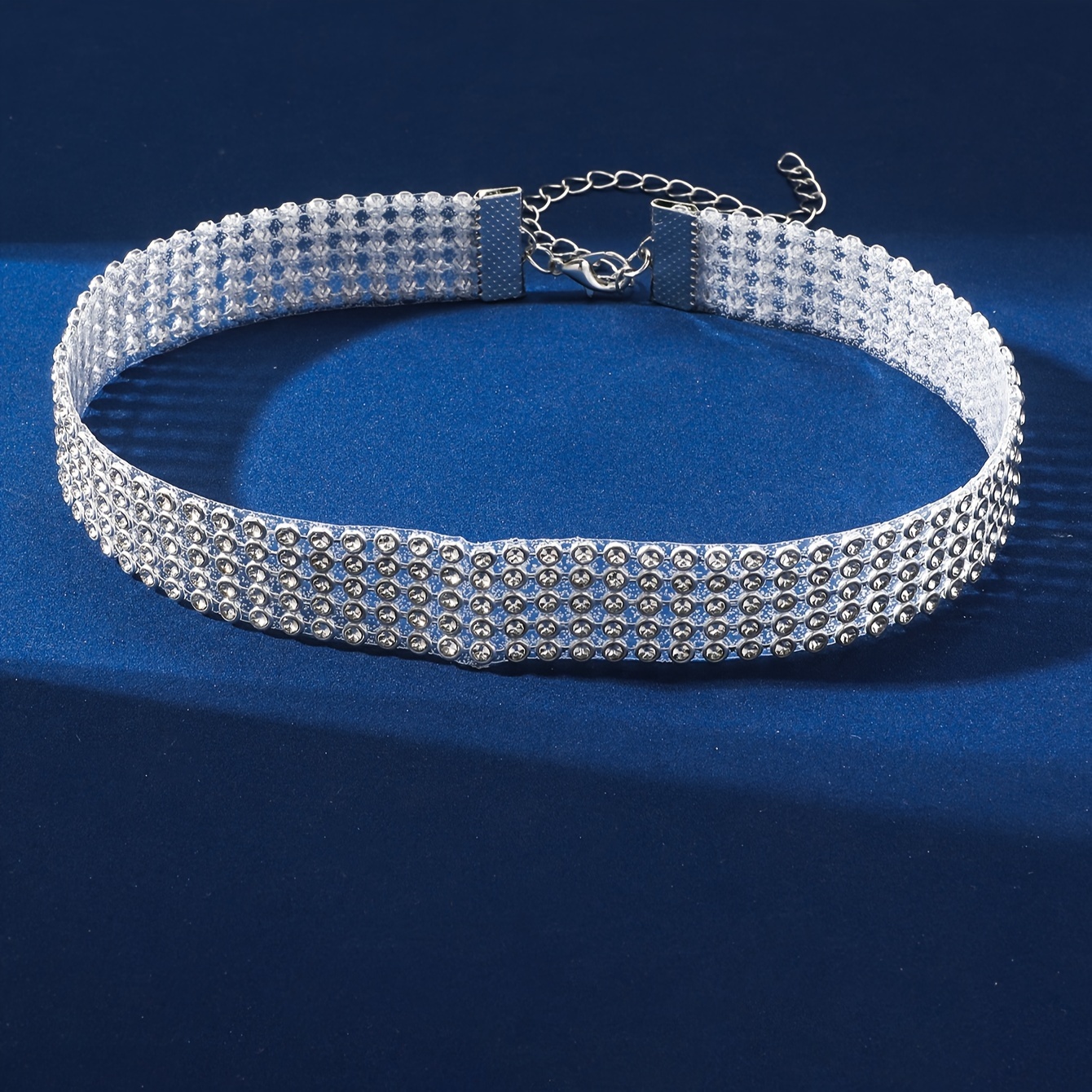 Rhinestone Crystal Choker Necklace Elegant Wedding Necklaces Women's Jewelry  1pc