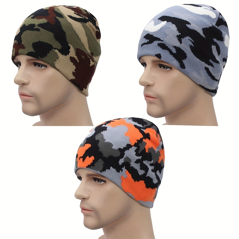 1pc Unisex Knit Soft Warm Cuffed Beanie Hat Winter Camo Hats For Men Women  Ideal Choice For Gifts - Jewelry & Accessories - Temu