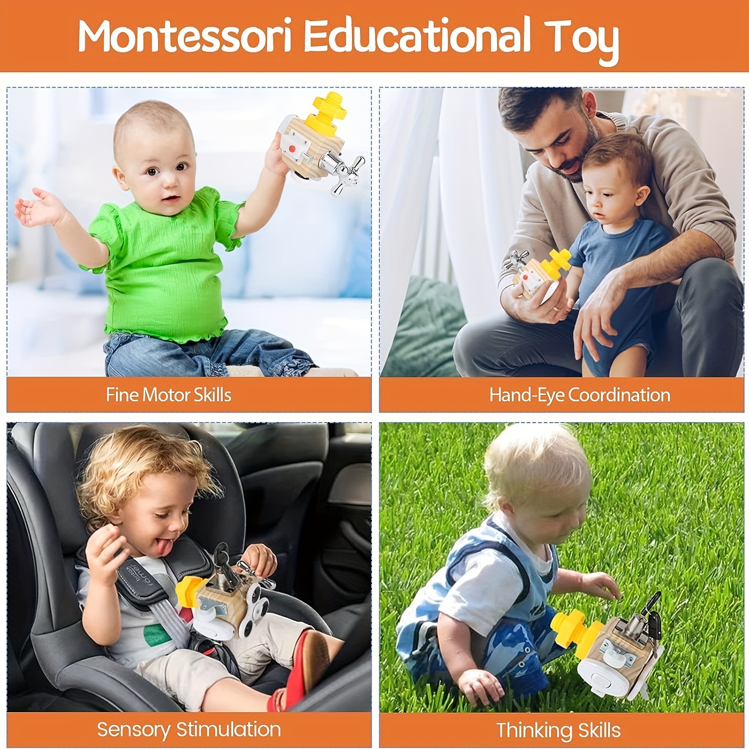 7 in 1 Giocattolo Montessori Cubo Bambini Giocattolo - Temu Italy