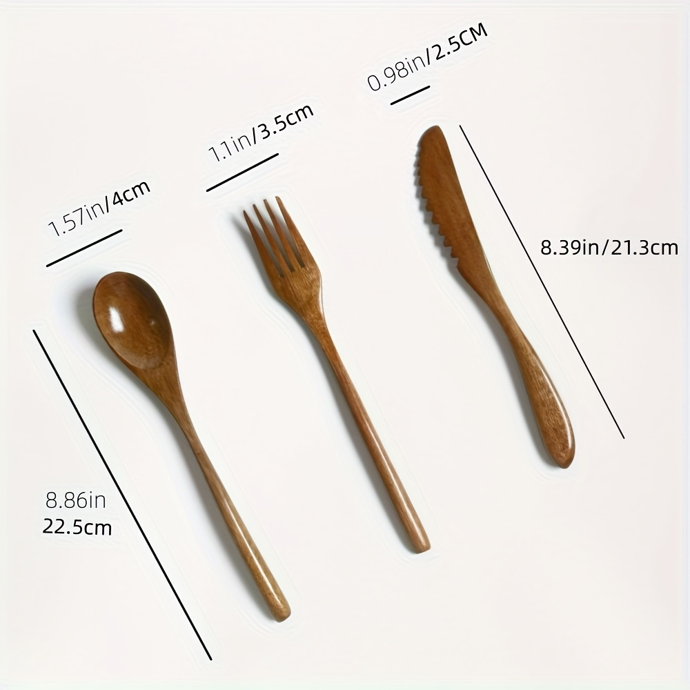 Wooden Tableware Set, Disposable Wooden Knife, Fork, Spoon, Western Steak  Cutlery, Wooden Spoons, Wooden Knives, Wooden Forks, Dinnerware Set - Temu