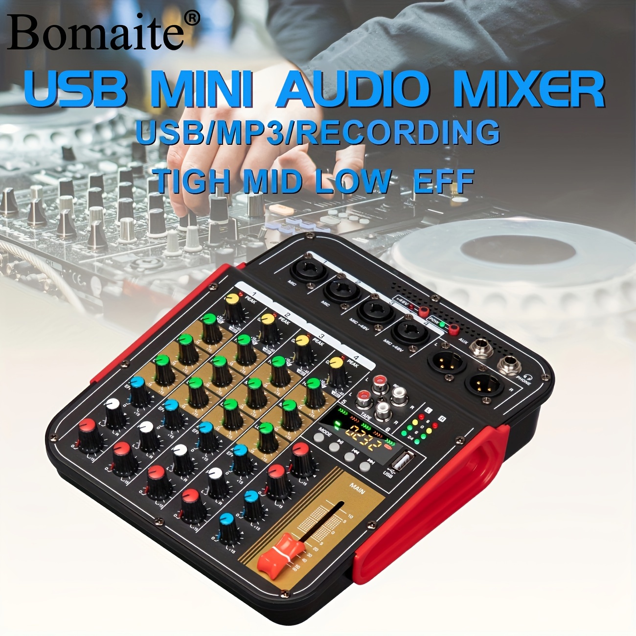 X-duomic MG04BT MG07BT Console De Mixage Audio Professionnelle Système De  Table De Mixage De Carte Son Interface Audio 4/7 Canaux Numérique USB MP3 En