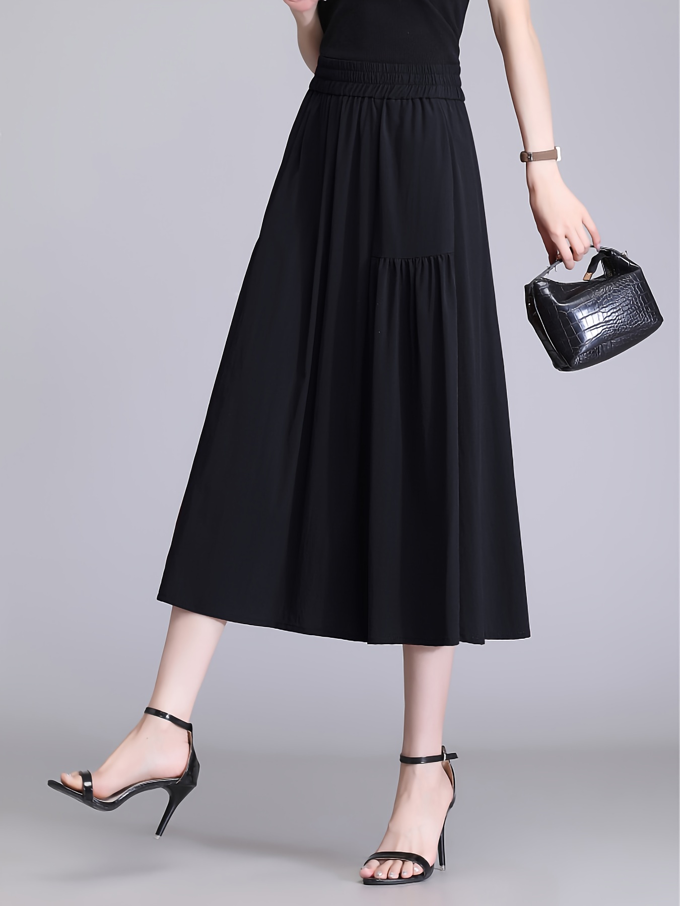 Formal midi outlet skirt with pockets