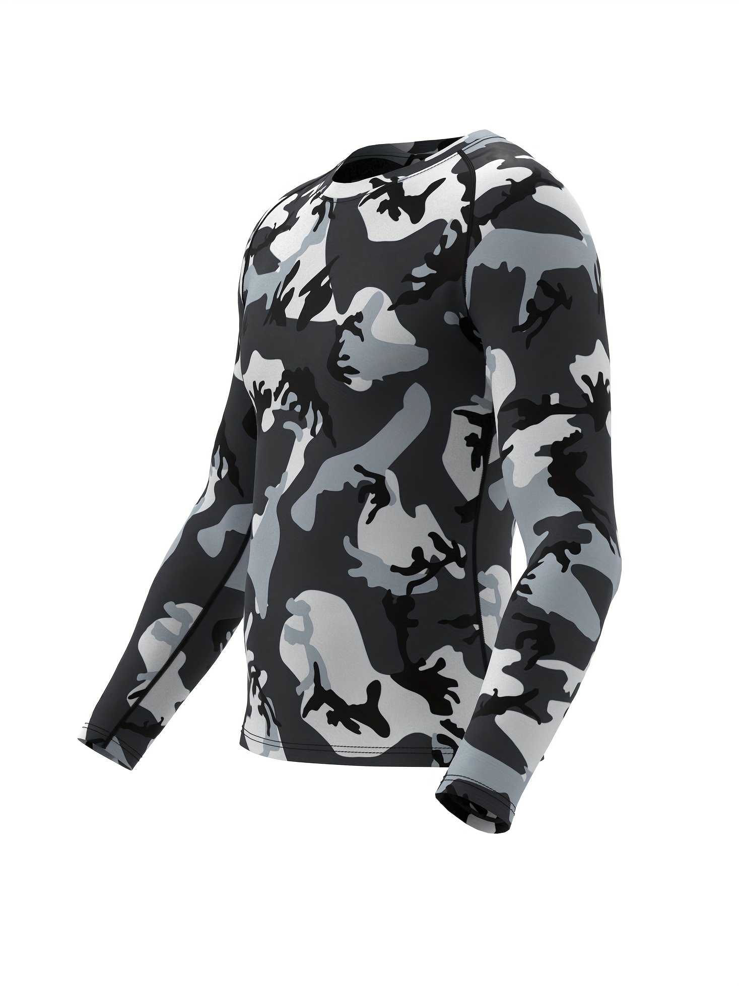 Camo Black Compression T-Shirt - Yogue Activewear