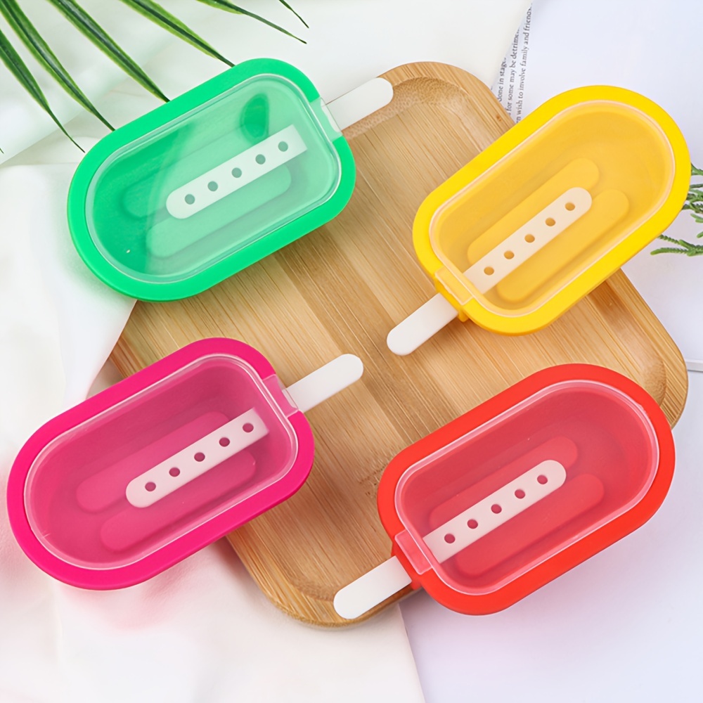 

1pc, Popsicle Mold, Creative Popsicle Mold, Silicone Stackable Popsicle Mold, Ice Cream Mold, Frozen Ice Cube Box, Household Popsicle Mold, Safety Jelly Mold, Kitchen Stuff, Kitchen Accessaries