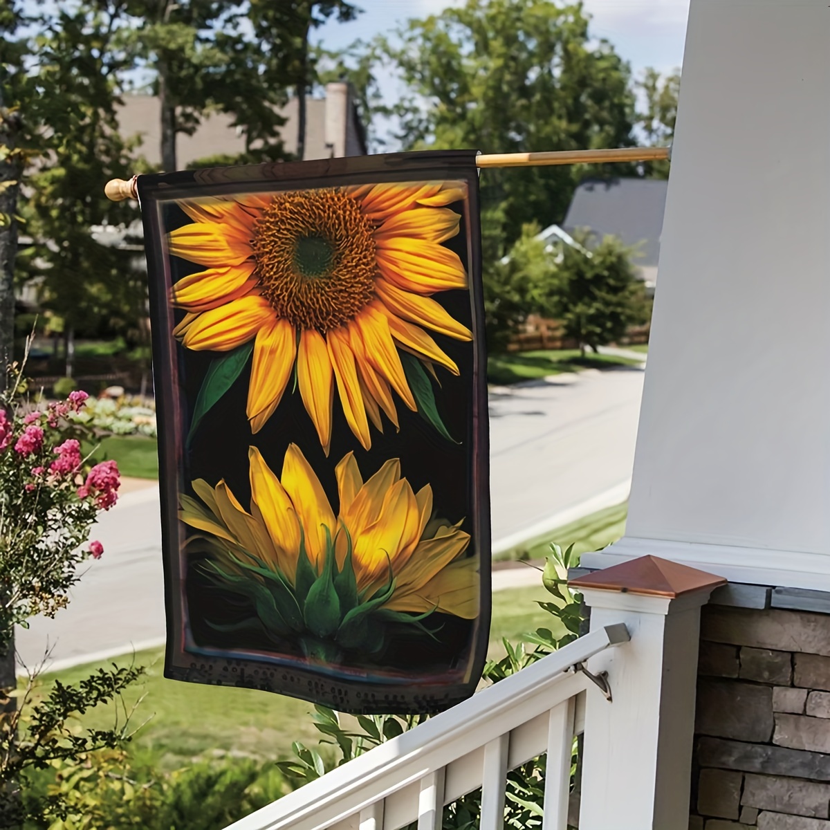 Goldfinch and Sunflowers Garden Flag