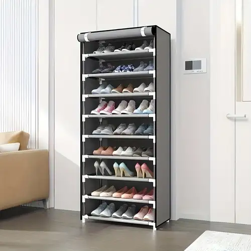 Corner Shoe Storage Organizer with 8 Tiers Vertical Narrow Shoe
